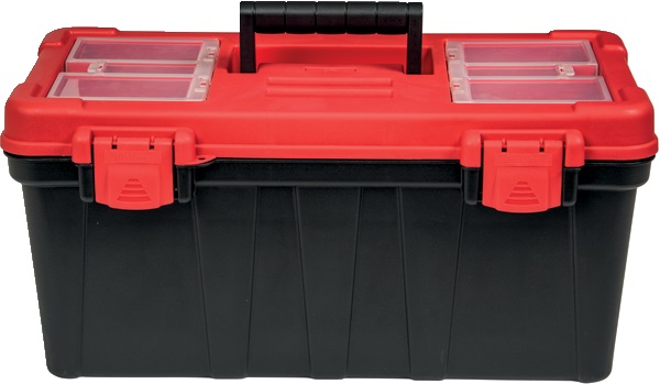 Cassetta porta-attrezzi plastica resistente 51 cm con scomparto amovibile per professionisti e installatori