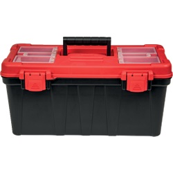 Cassetta porta-attrezzi plastica resistente 51 cm con scomparto amovibile per professionisti e installatori
