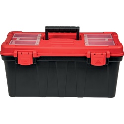 Cassetta porta-attrezzi plastica resistente 51 cm con scomparto amovibile per professionisti e installatori