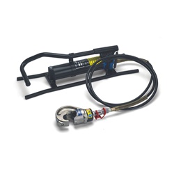 Pressa oleodinamica 130 kN con pompa portatile BO7000 e testa RHC131 per connettori elettrici fino a 400 mm²