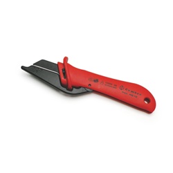 Coltello isolato per cavi lama diritta intercambiabile con impugnatura ergonomica antiurto
