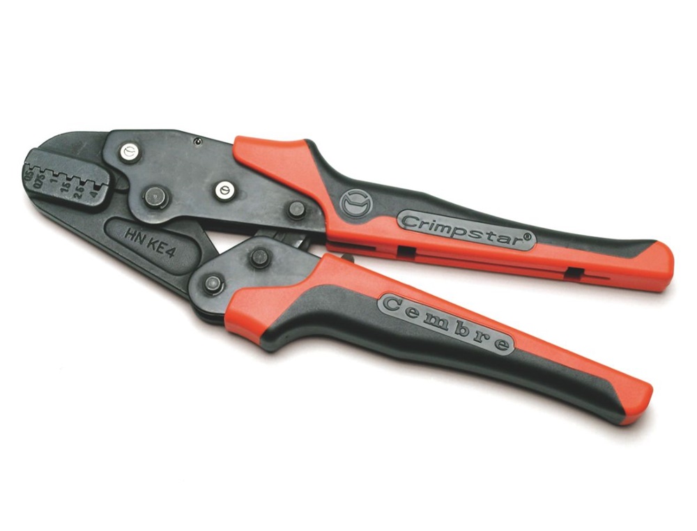 Crimpatrice meccanica compatta per tubetti terminali 0,5-4 mmq con testine in acciaio e manopole ergonomiche antiscivolo