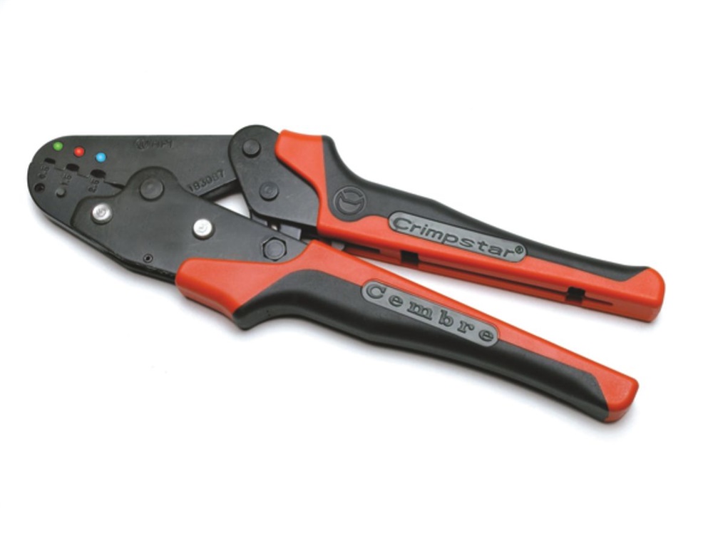 Pinza per capicorda isolati 0,2-2,5mmq utensile manuale ergonomico