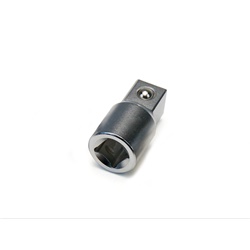 Adattatore 3/8 femmina 1/2 maschio acciaio cromo vanadio finitura cromata satinata uso meccanico professionale
