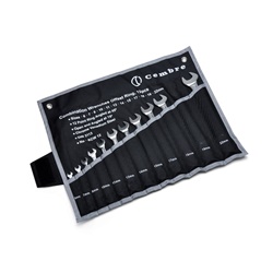 Set 12 chiavi combinate acciaio chrome vanadium testa poligonale 12 punti angolo 45° uso professionale e spazi ristretti