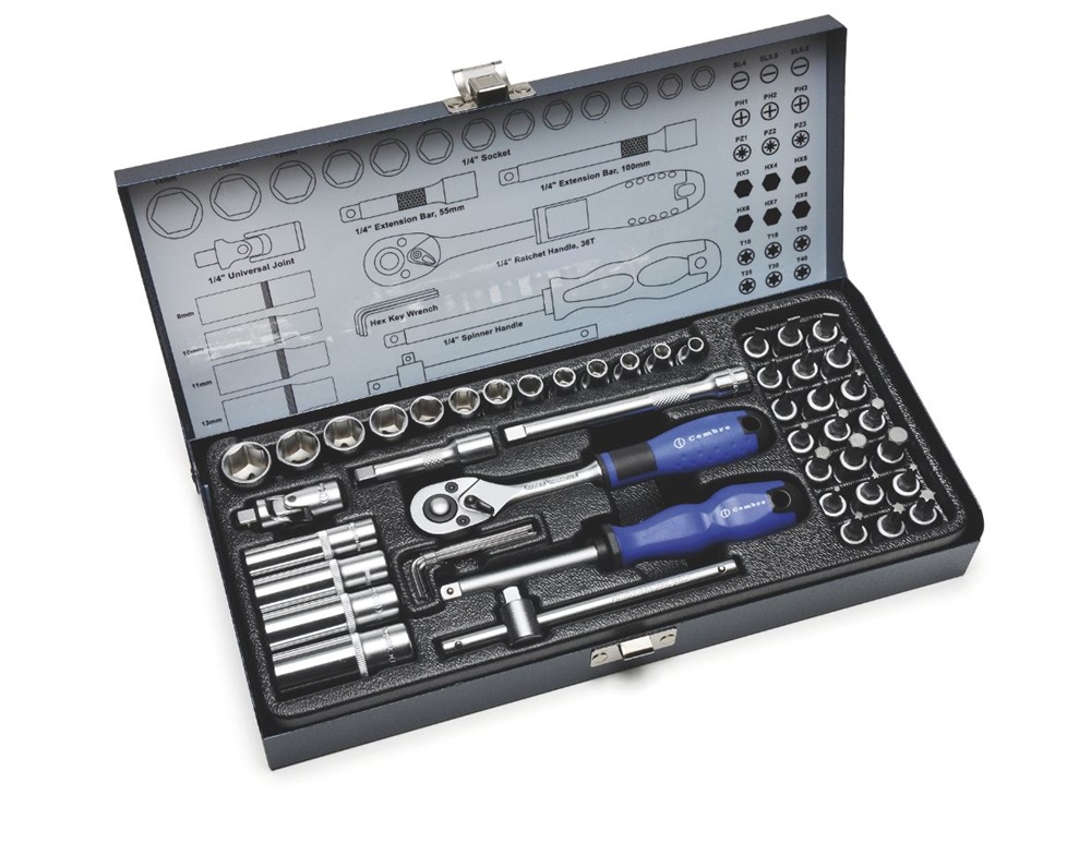 Set chiavi a cricchetto ¼ assortimento utensili manuali
