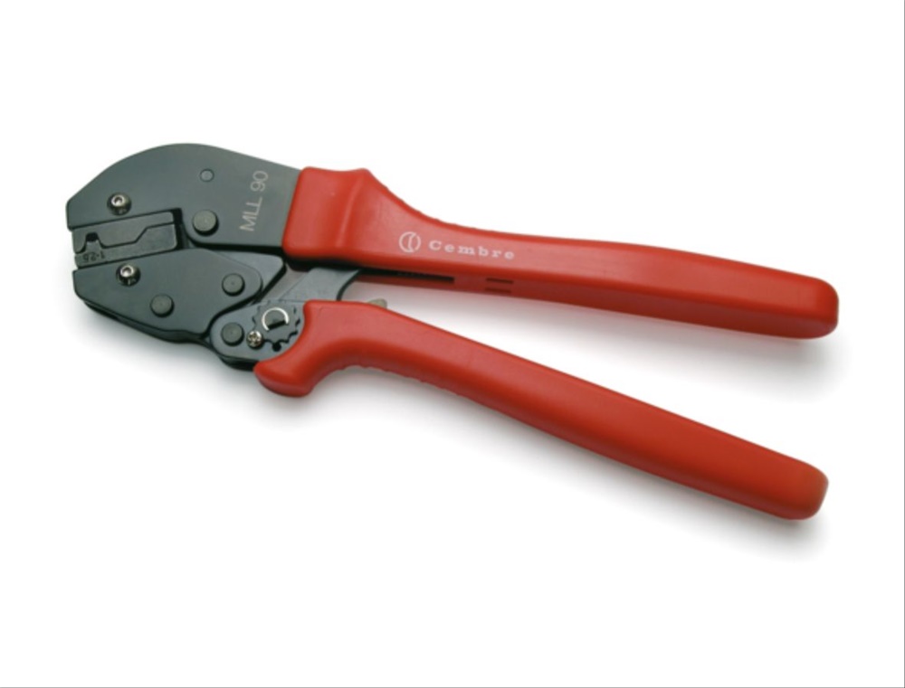 Pinza crimpare connettori a bandiera 1-2,5mmq utensile manuale