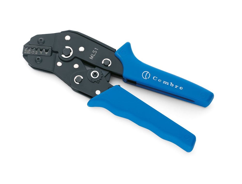 Pinza crimpare tubetti 0,25-6mmq compressione elettrica industriale/domestica