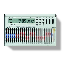 Termoprogrammatore digitale TH/124.01 bianco a parete con programmazione giornaliera per riscaldamento ambiente