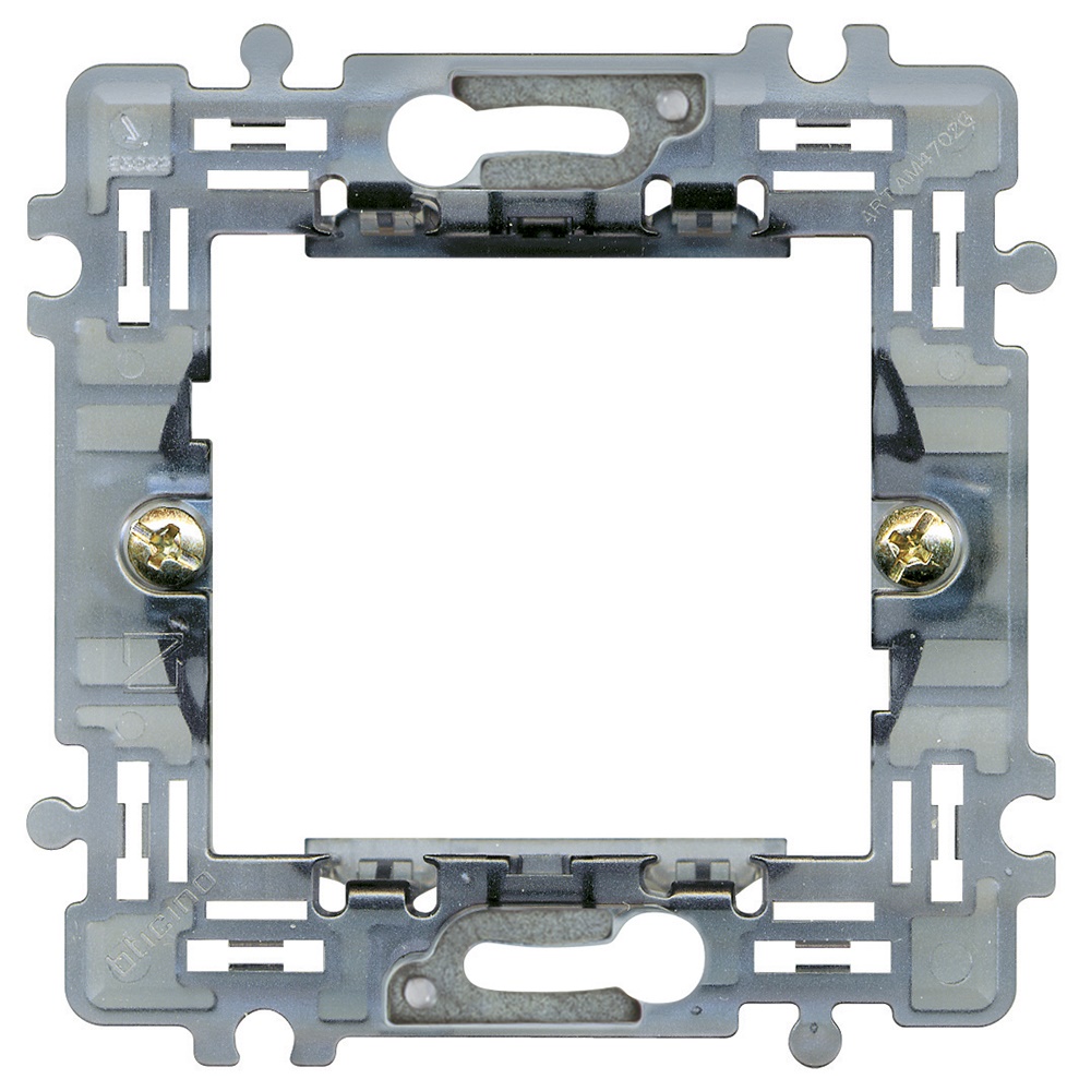 Supporto modulare Matix 2 moduli 71x71 mm viti Spagna per installazioni elettriche incassate