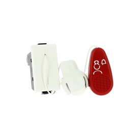 Tirante antistrappo WC 1P NC Matix bianco antibatterico IP55 per chiamate bagno sicurezza sanitaria