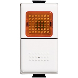 Pulsante elettrico 1P NO 10A 250V con spia arancio per impianti elettrici professionali