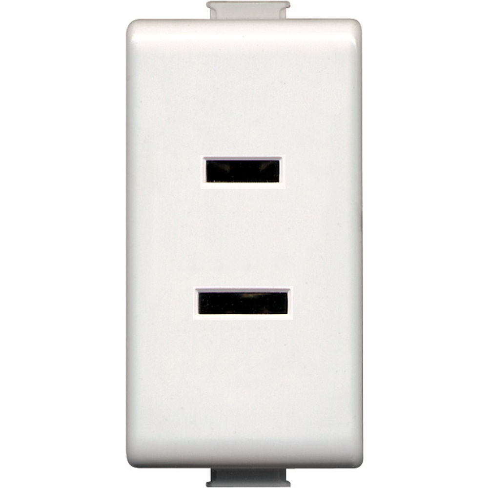 Presa elettrica 2 poli 15A 127/250V bianca per uso residenziale e commerciale