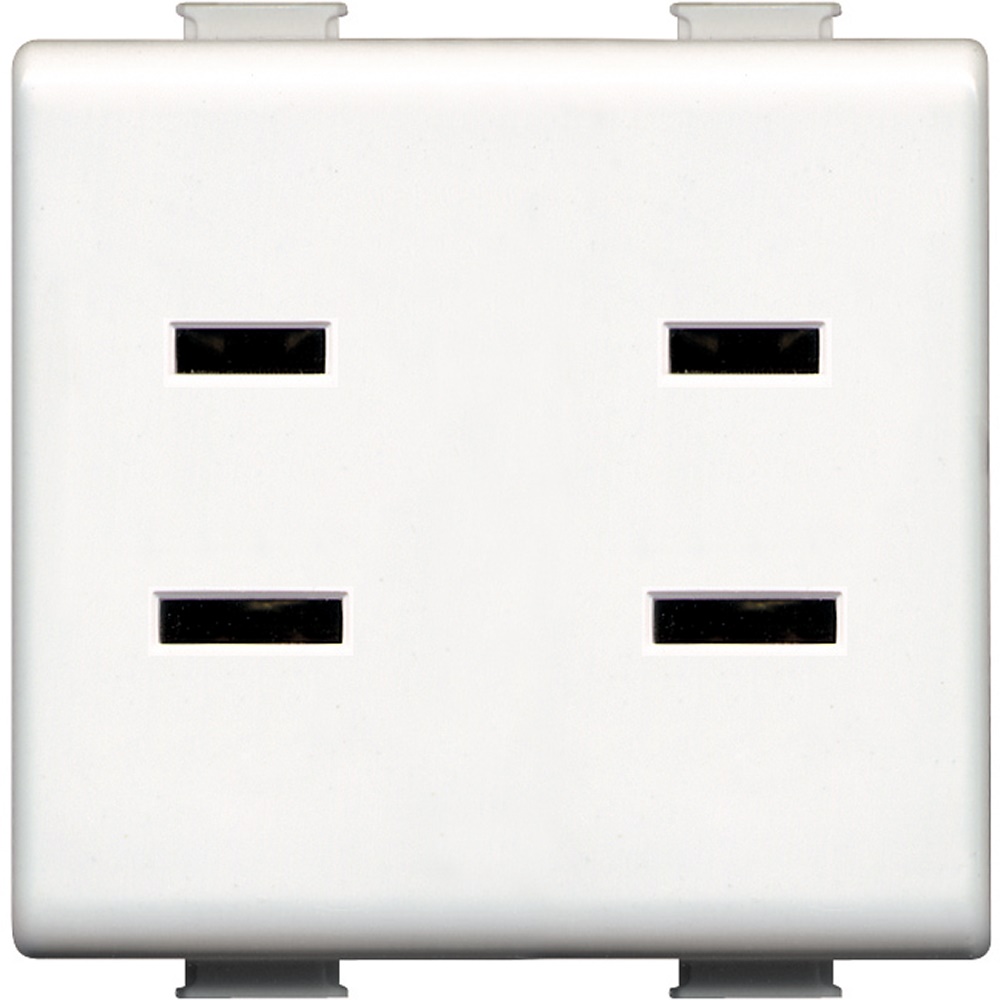 Presa americana 2P+T 16A 127V bianco civili residenziale