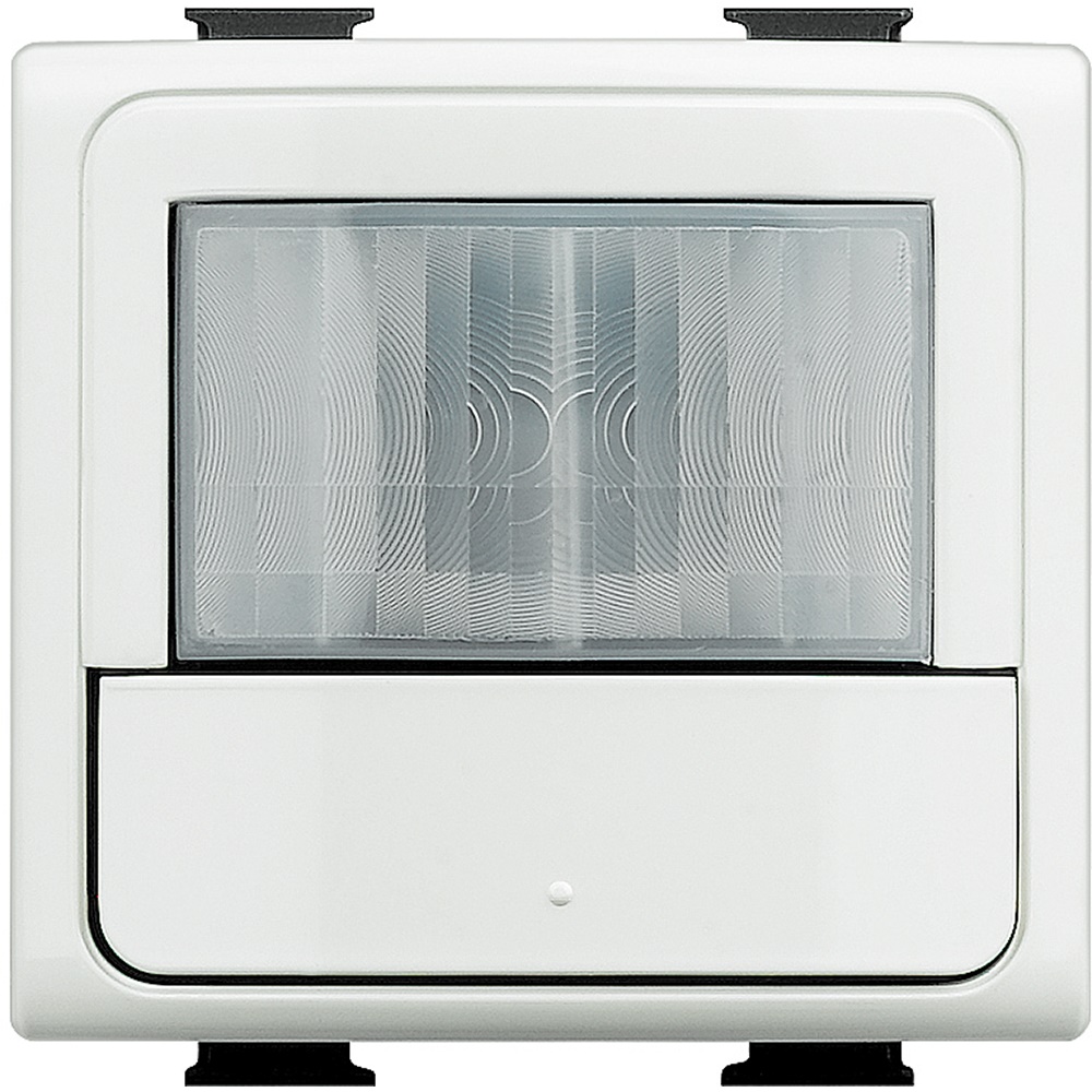Interruttore con sensore PIR Matix Green Switch, accensione manuale e spegnimento automatico, 230 Vac, 2 moduli, controllo illuminazione ambienti interni
