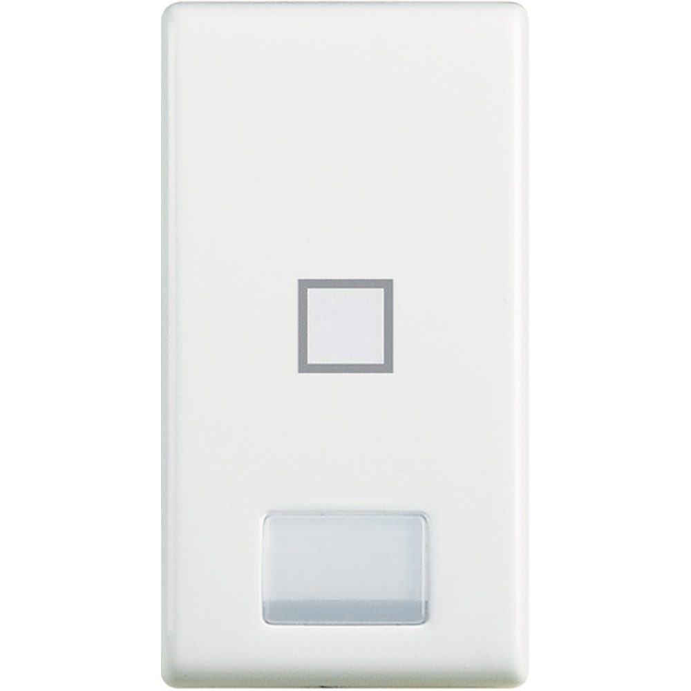 Copritasto Matix simbolo STOP illuminabile 1 modulo per impianti elettrici bianco