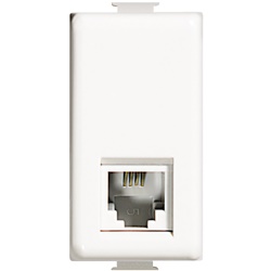 Connettore RJ11 K10 antibatterico MATIX bianco per installazioni elettriche igieniche