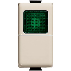 Pulsante MATIX MAGIC 1P NO 250V 10A spia verde segnalazione impianti elettrici civili industriali