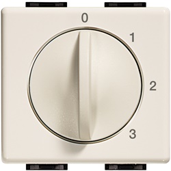 Regolatore rotativo Matix Magic 1 via 4 posizioni 230V 3A per condizionatori camere albergo colore avorio