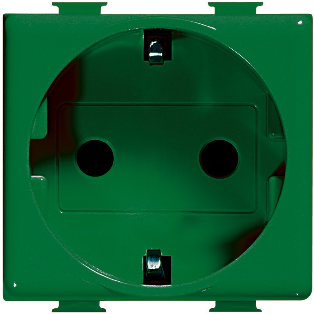 Presa Schuko 2P+T 16A 250V verde Matix Magic per installazioni domestiche e industriali