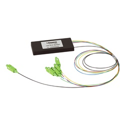 Splitter ottico preterminato 1x4 SC/APC monomodale per reti ottiche passive e telecomunicazioni