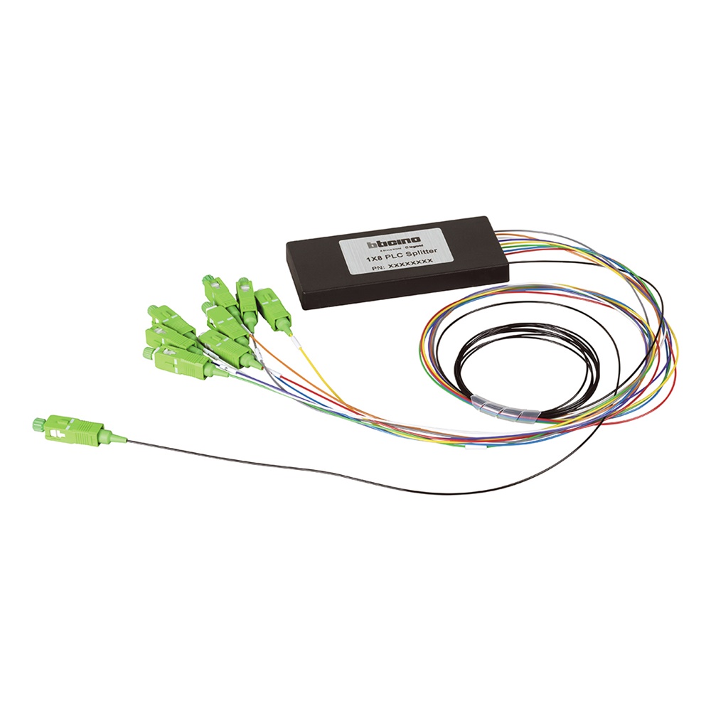 Splitter preterminato 1x8 SC/APC monomodale per reti ottiche passive alta affidabilità