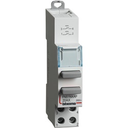 Pulsante doppio 1NA+1NA 20A 250V modulo DIN per impianti elettrici comando semplice