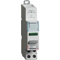Interruttore unipolare 1NA LED verde 20A 110-400V modulo DIN comando segnalazione