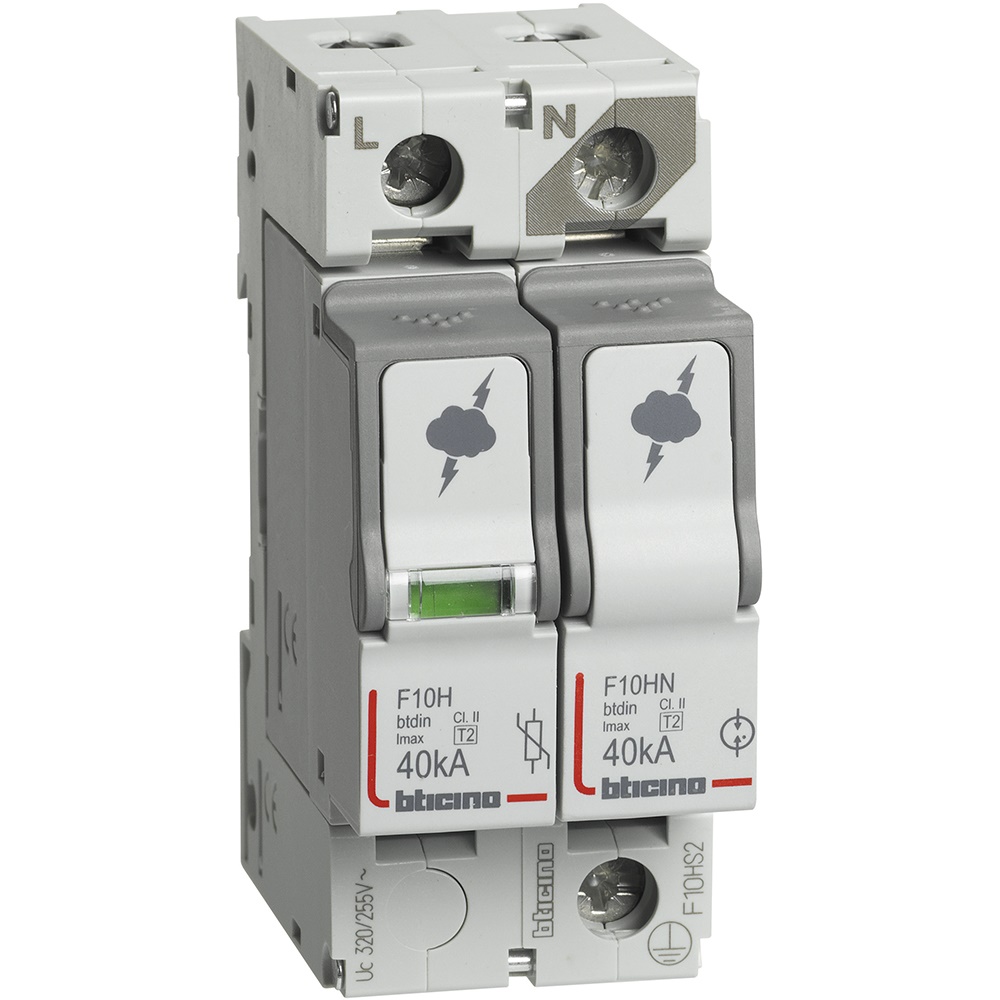 Limitatore sovratensioni SPD T2 40kA 1P+N compatto per reti TT sicurezza impianti elettrici
