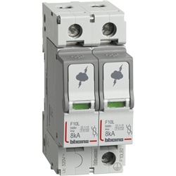 Limitatore sovratensioni SPD T1+T2 8kA 2 poli protezione impianti TN-S civili industriali