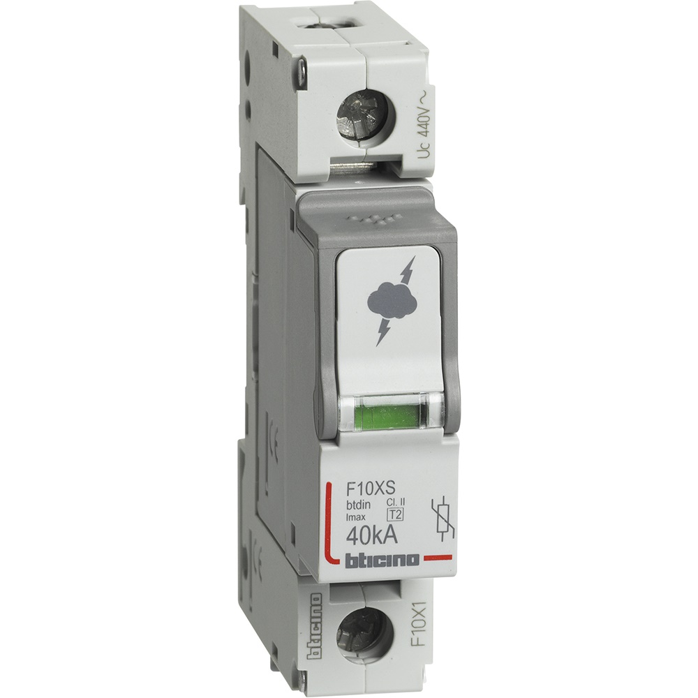 Interruttore protezione sovratensioni SPD T2 40kA 1P 440V monofase montaggio guida DIN