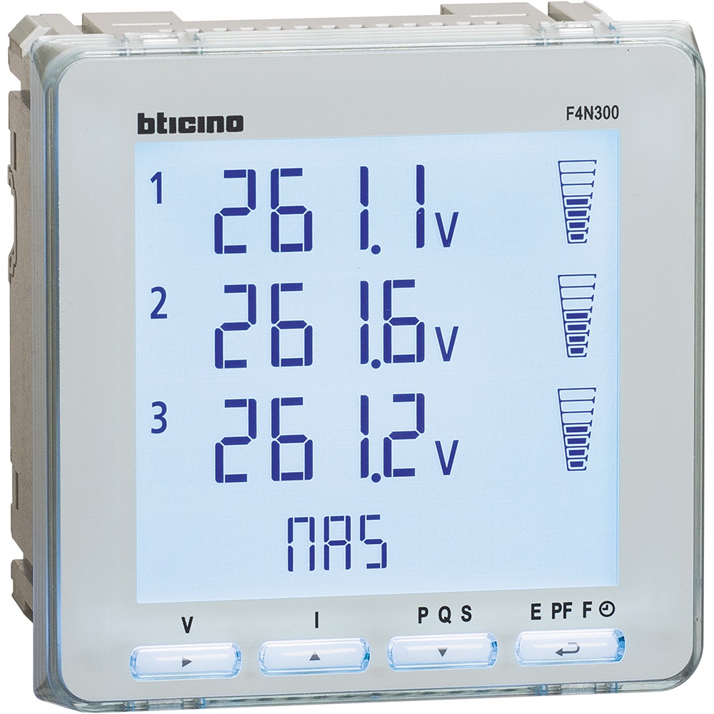 Centrale misura elettronica multifunzione 96x96mm per monitoraggio energia industriale