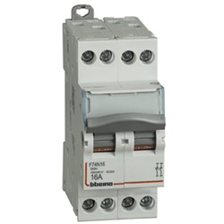 Sezionatore modulare 3 poli 16A 2 moduli controllo sicurezza impianti elettrici