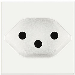 Presa 2P+T 10A 250Vac tipo 13 standard Svizzera bianco Axolute