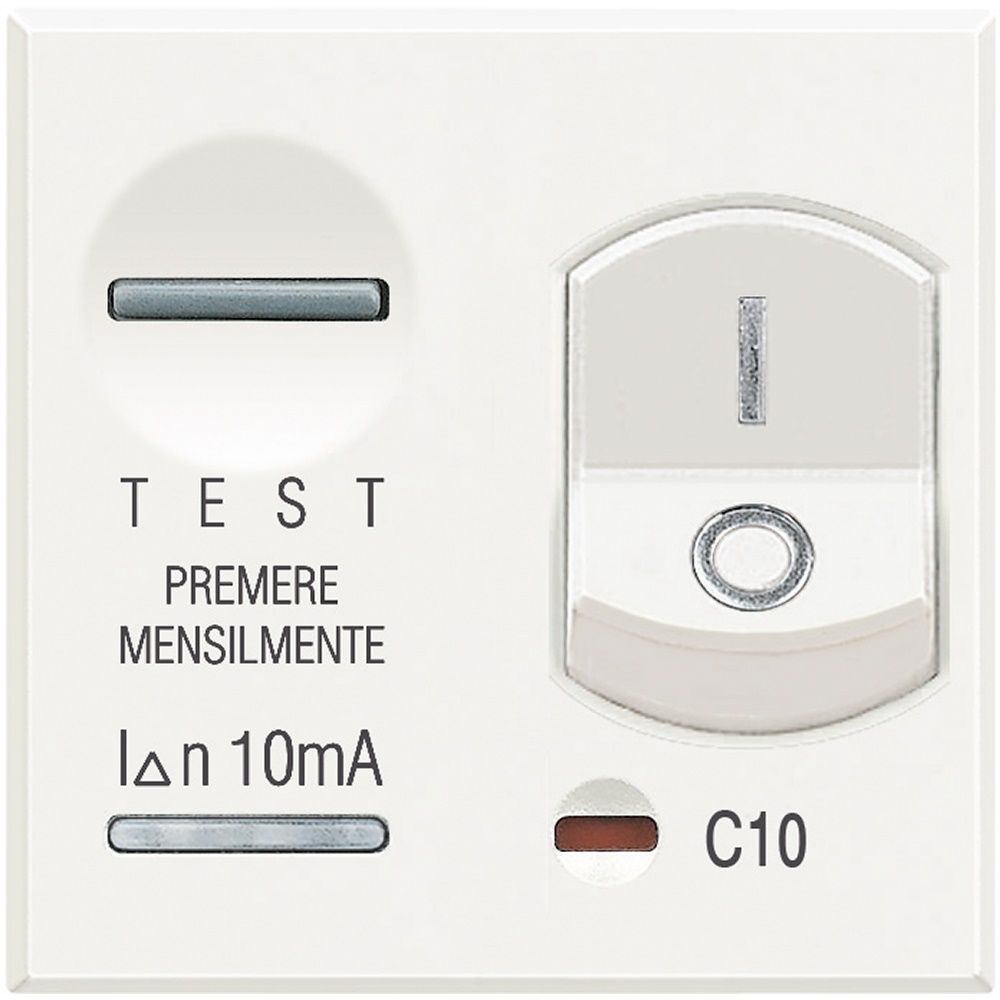 Interruttore magnetotermico differenziale 1P+N 10A 10mA per impianti civili e domestici