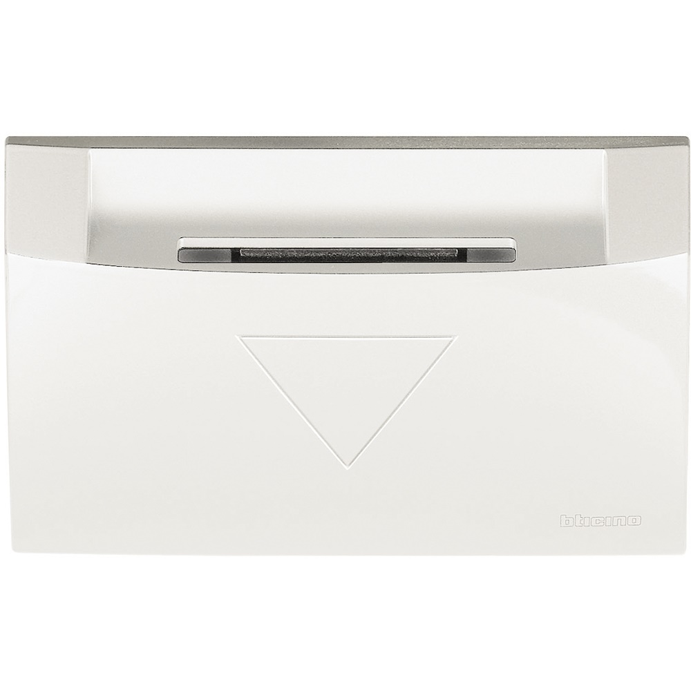 Mostrina tasca badge bianco Axolute per sistemi elettrici senza alogeni montaggio semplice resistente