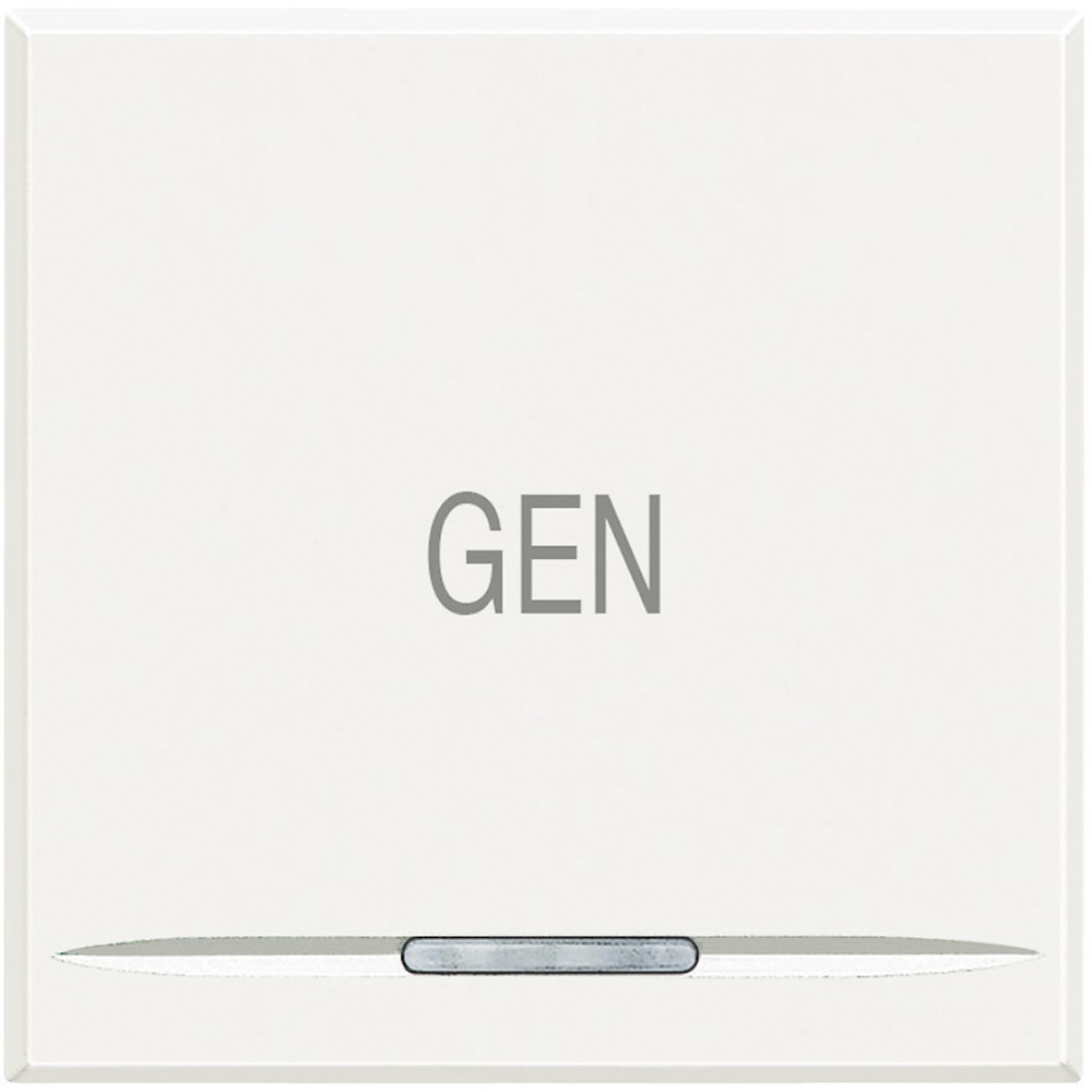 Copritasto Axolute Gen 2 2 moduli bianco con lente illuminabile e simbolo tattile per impianti elettrici moderni
