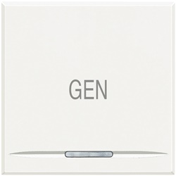 Copritasto Axolute Gen 2 2 moduli bianco con lente illuminabile e simbolo tattile per impianti elettrici moderni