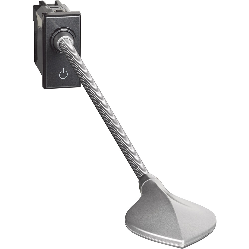 Lampada da lettura dimmerabile LED Axolute antracite con braccio flessibile per illuminazione direzionale letto