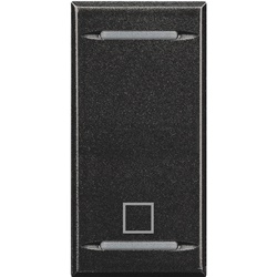 Copritasto Axolute simbolo STOP illuminabile 1 modulo antracite per impianti elettrici