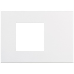 Placca Axolute Air 2 moduli bianco opaco verniciabile personalizzabile per interruttori e prese