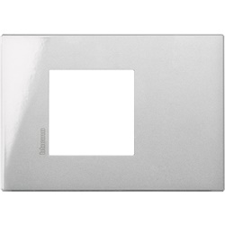 Placca incasso Axolute Air 2 moduli metallo design moderno per impianti elettrici