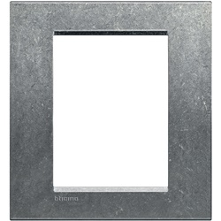 Placca quadra 3+3 moduli metallo per installazioni elettriche BTILNA4826NA