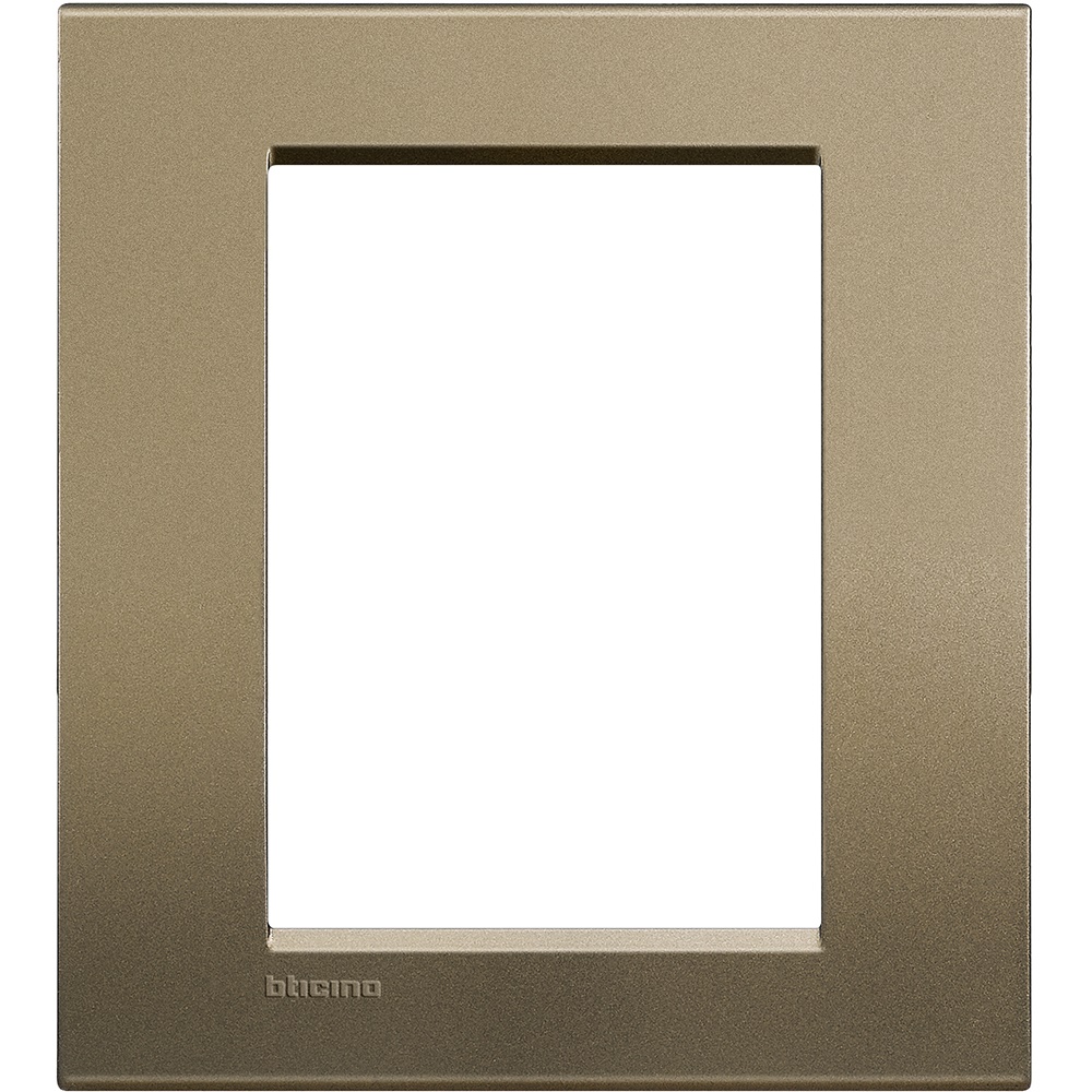 Placca incasso metallo 3+3 moduli quadrata per impianti elettrici residenziali e commerciali