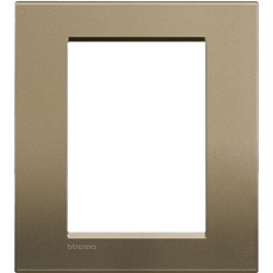 Placca incasso metallo 3+3 moduli quadrata per impianti elettrici residenziali e commerciali
