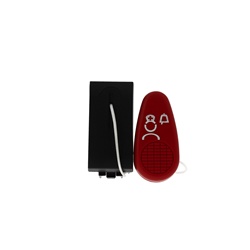 Pulsante a tirante WC 1P NC L/L antrac colore rosso per ambienti sanitari e civili