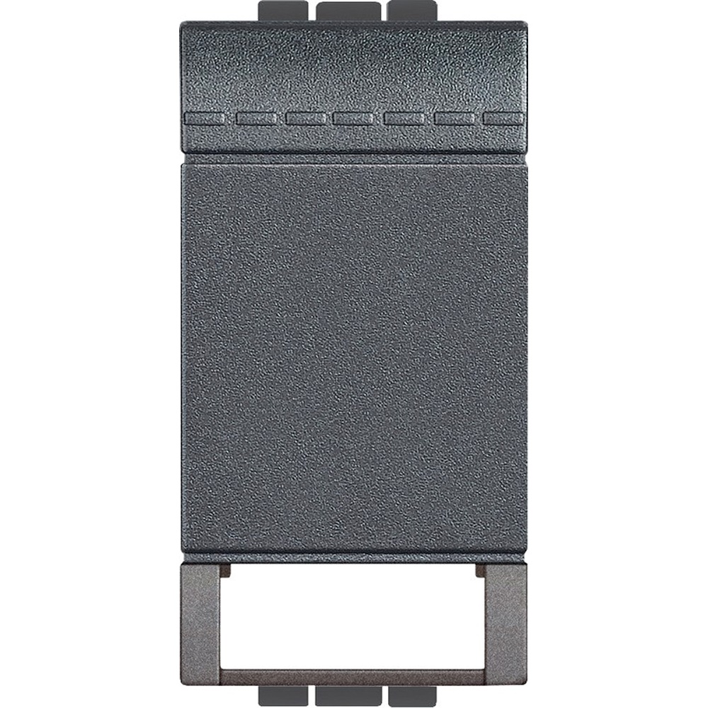 Copritasto Livinglight personalizzabile 2 funzioni 1 modulo antracite per impianti elettrici