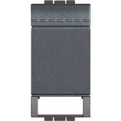 Copritasto Livinglight personalizzabile 2 funzioni 1 modulo antracite per impianti elettrici