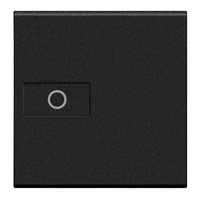 Copritasto AX 2 moduli con luce integrata antracite per impianti elettrici residenziali e commerciali