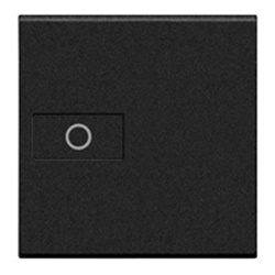 Copritasto AX 2 moduli con luce integrata antracite per impianti elettrici residenziali e commerciali